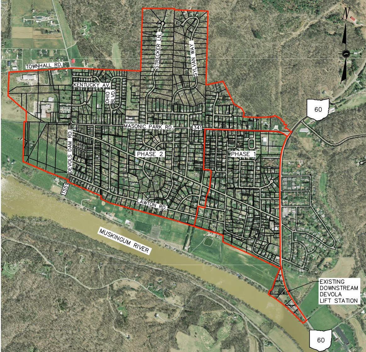 Project Map of Devola, OH